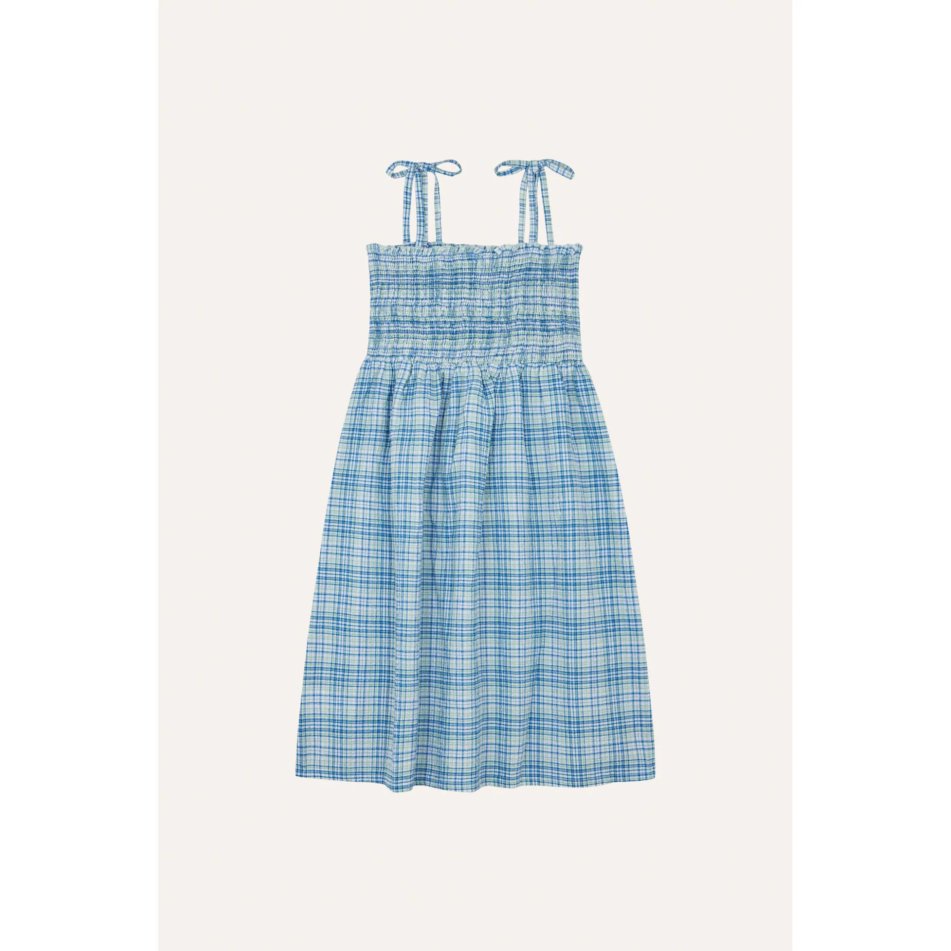The Campamento Light Blue Checkered Dress - Image 2