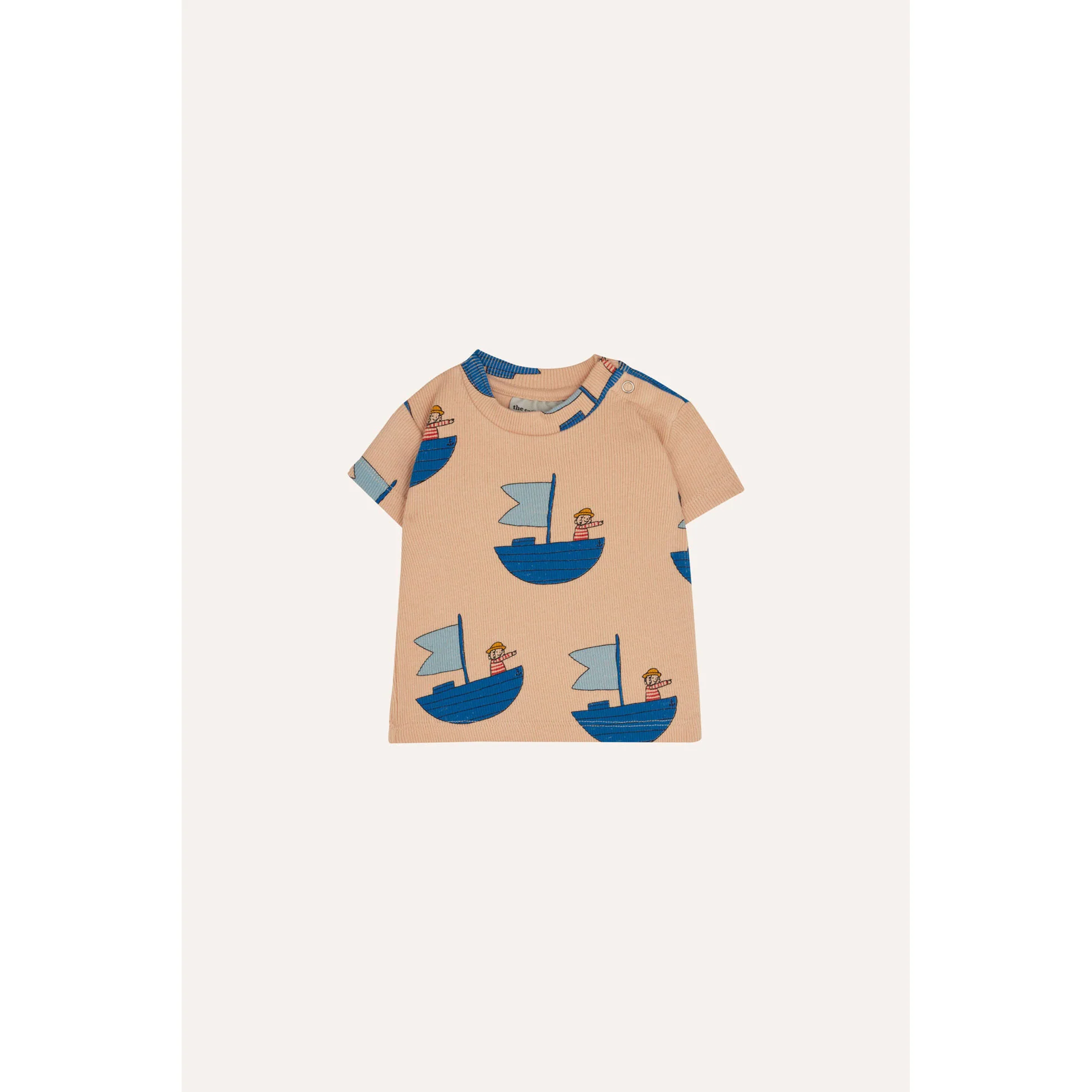 The Campamento Peach Sailor Allover Baby Ribbed T-Shirt