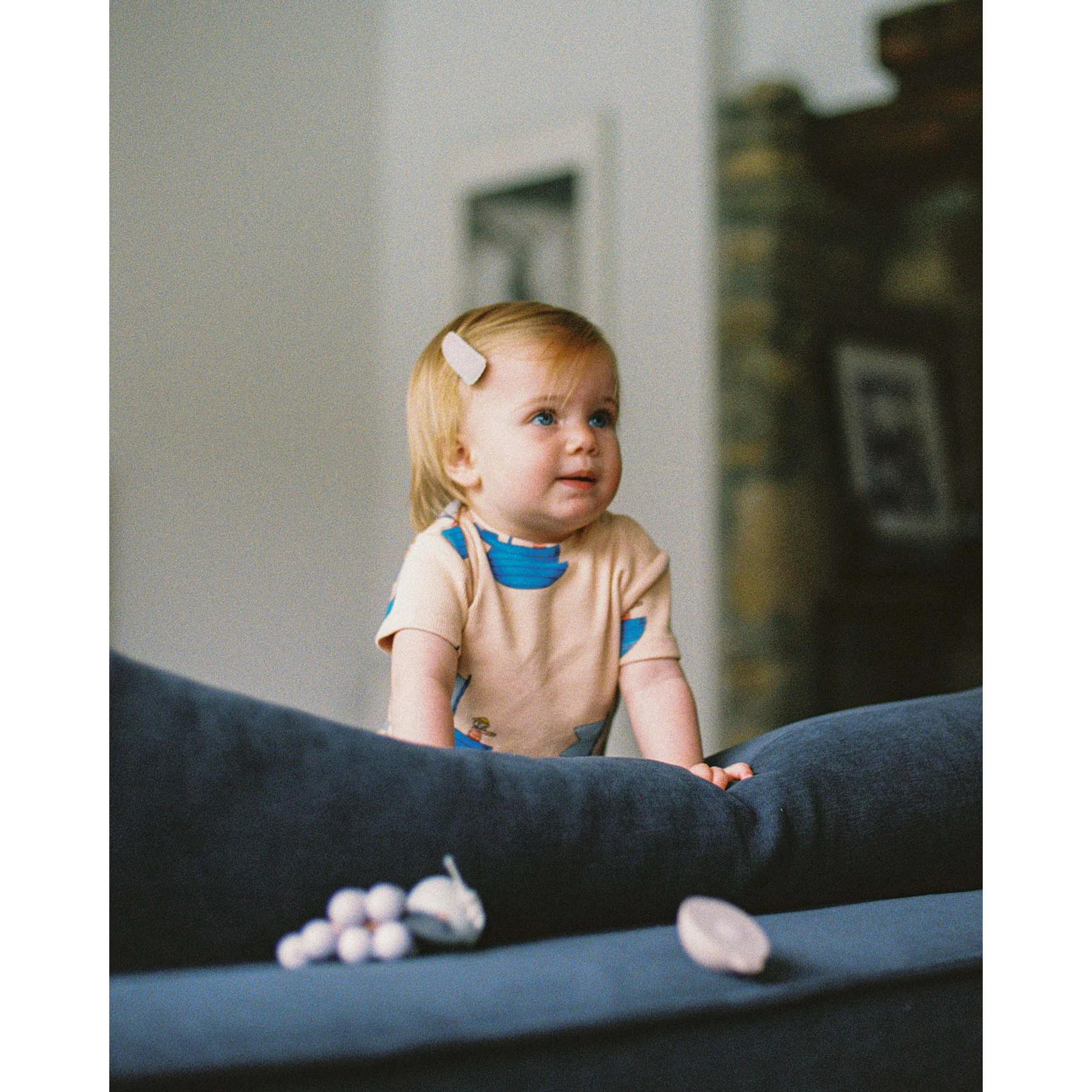 The Campamento Peach Sailor Allover Baby Ribbed T-Shirt - Image 2