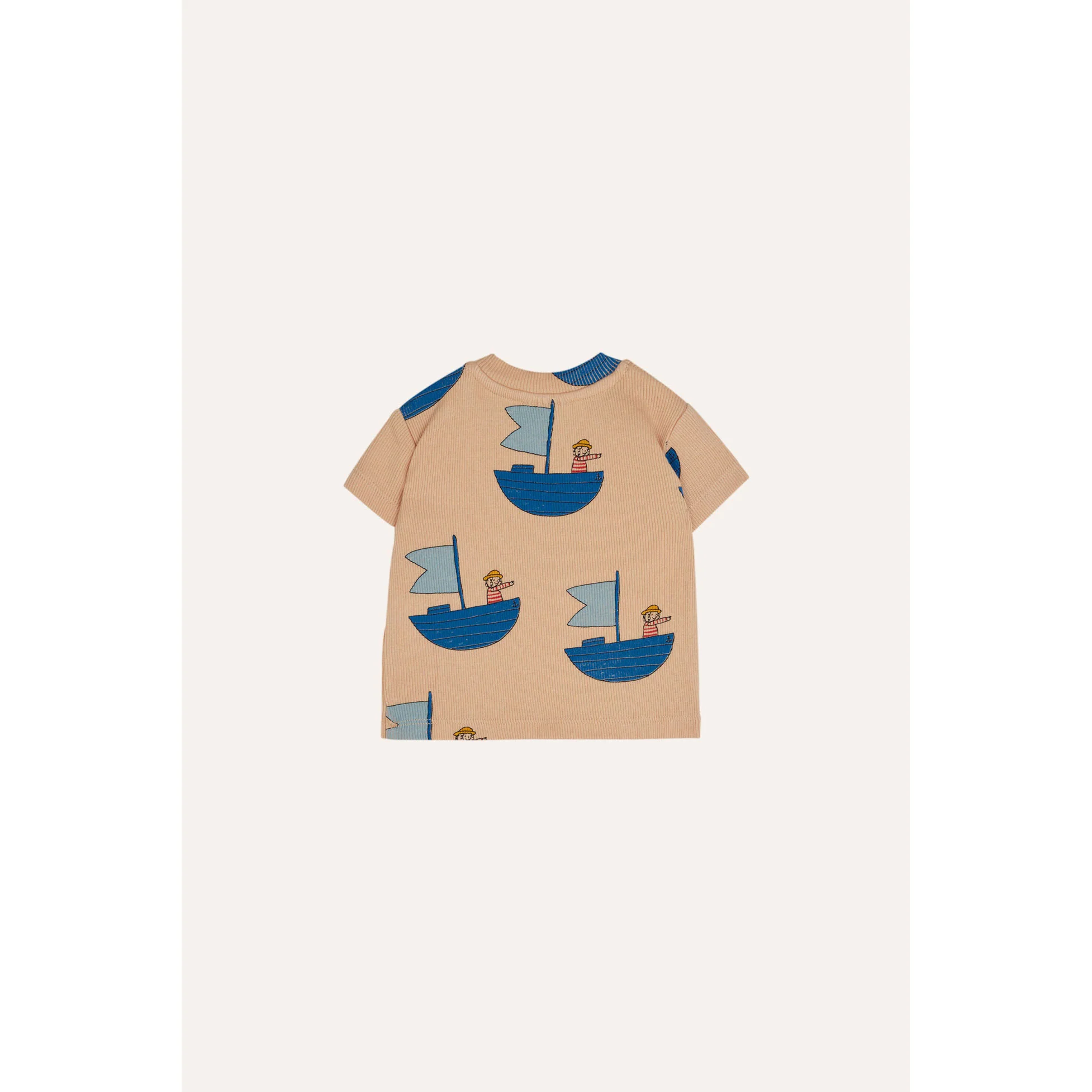 The Campamento Peach Sailor Allover Baby Ribbed T-Shirt - Image 3