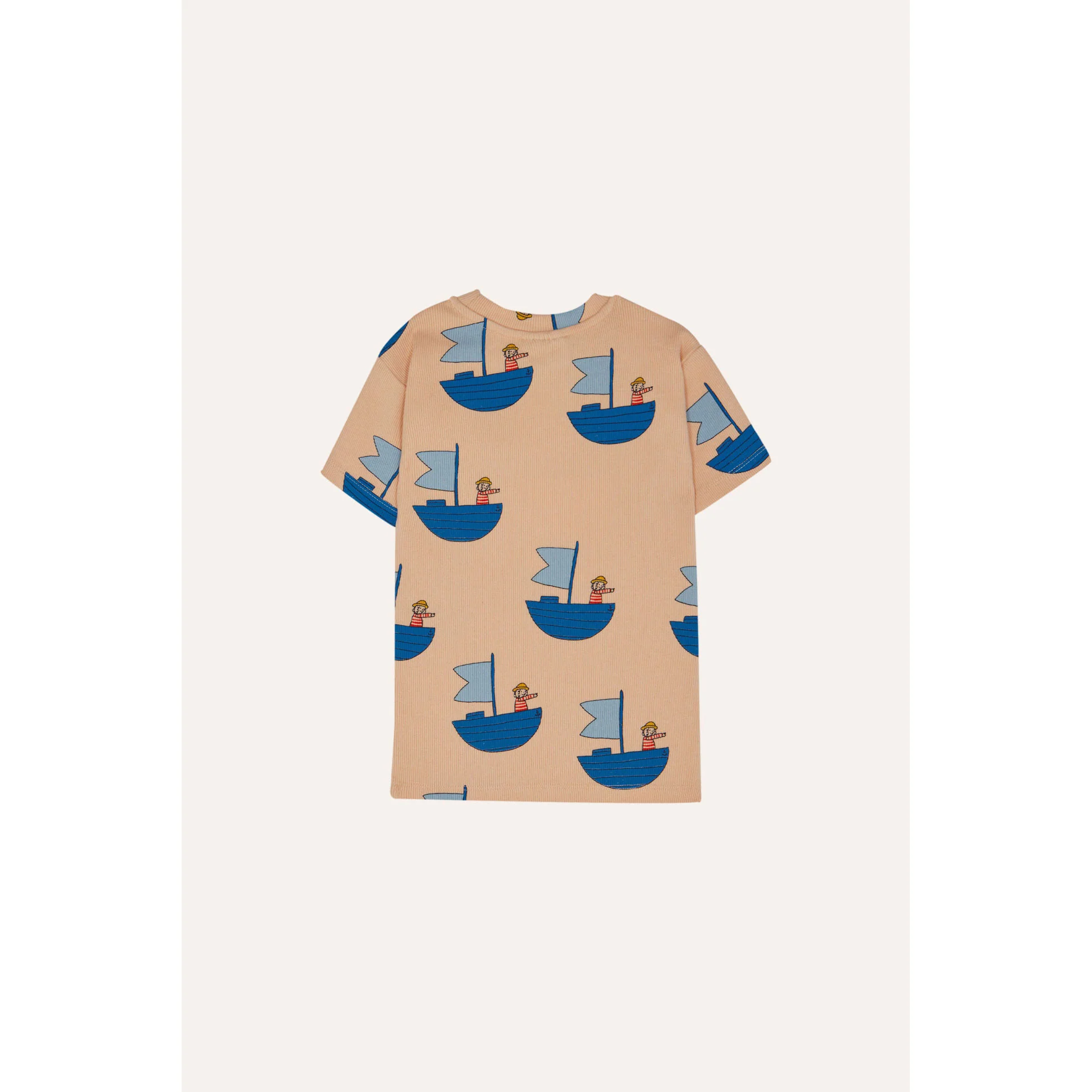 The Campamento Peach Sailor Allover Ribbed T-Shirt - Image 2