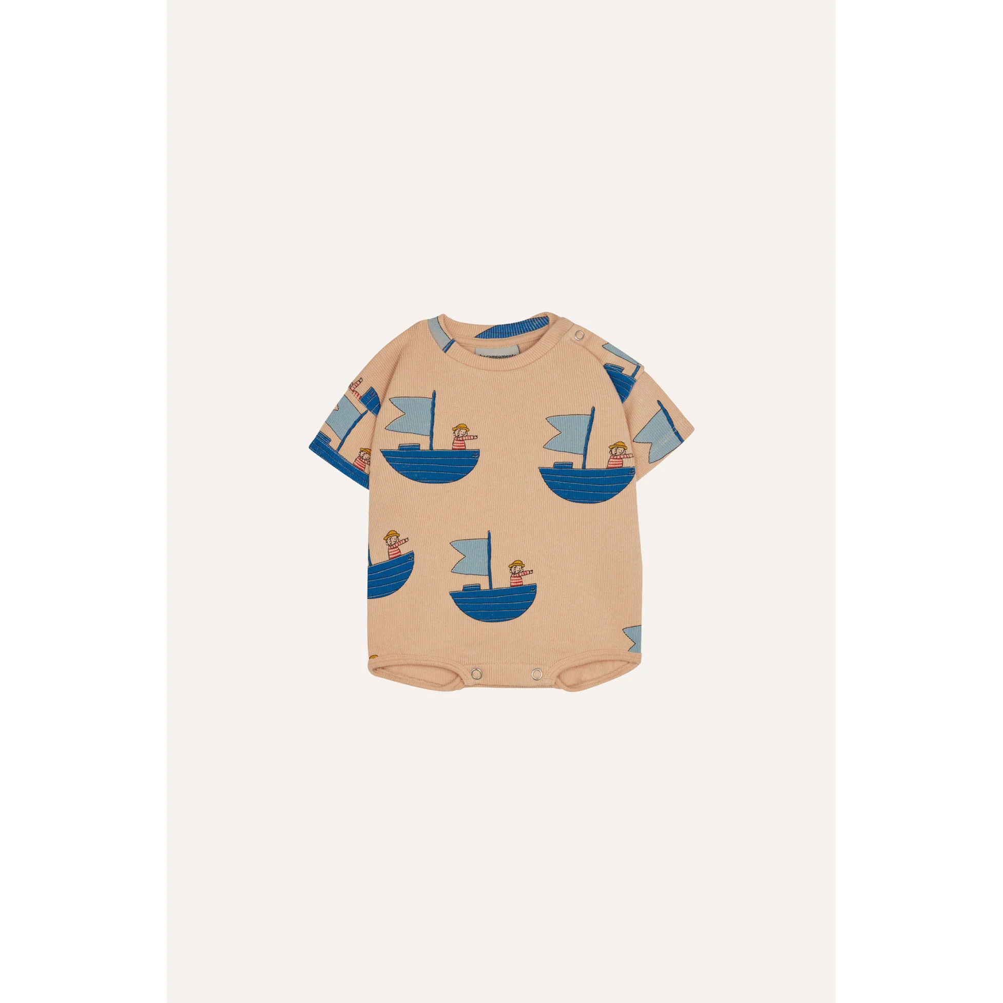 The Campamento Peach Sailor Baby Bodysuit