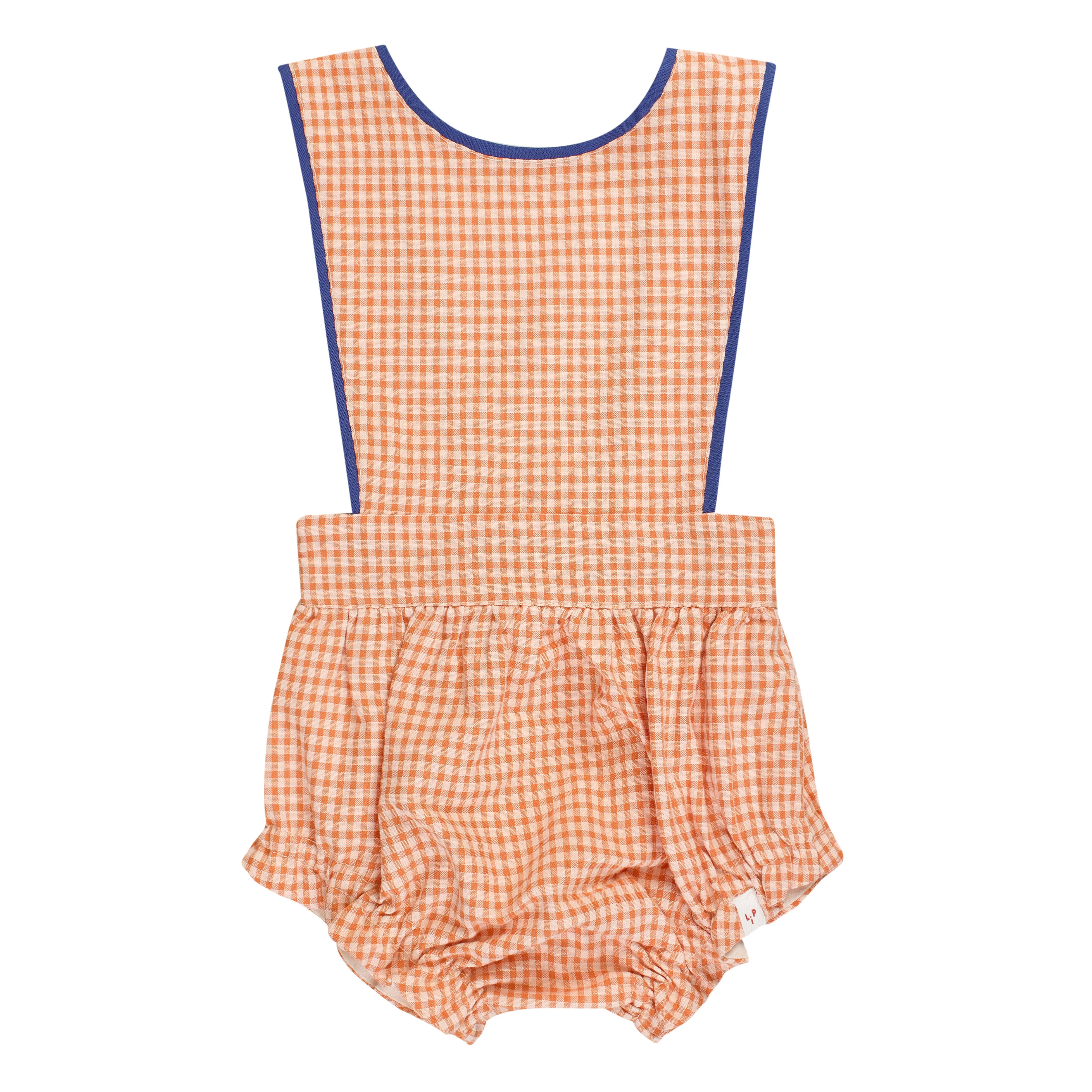 The Little Poets Vichy Carrot Detail Frida Romper