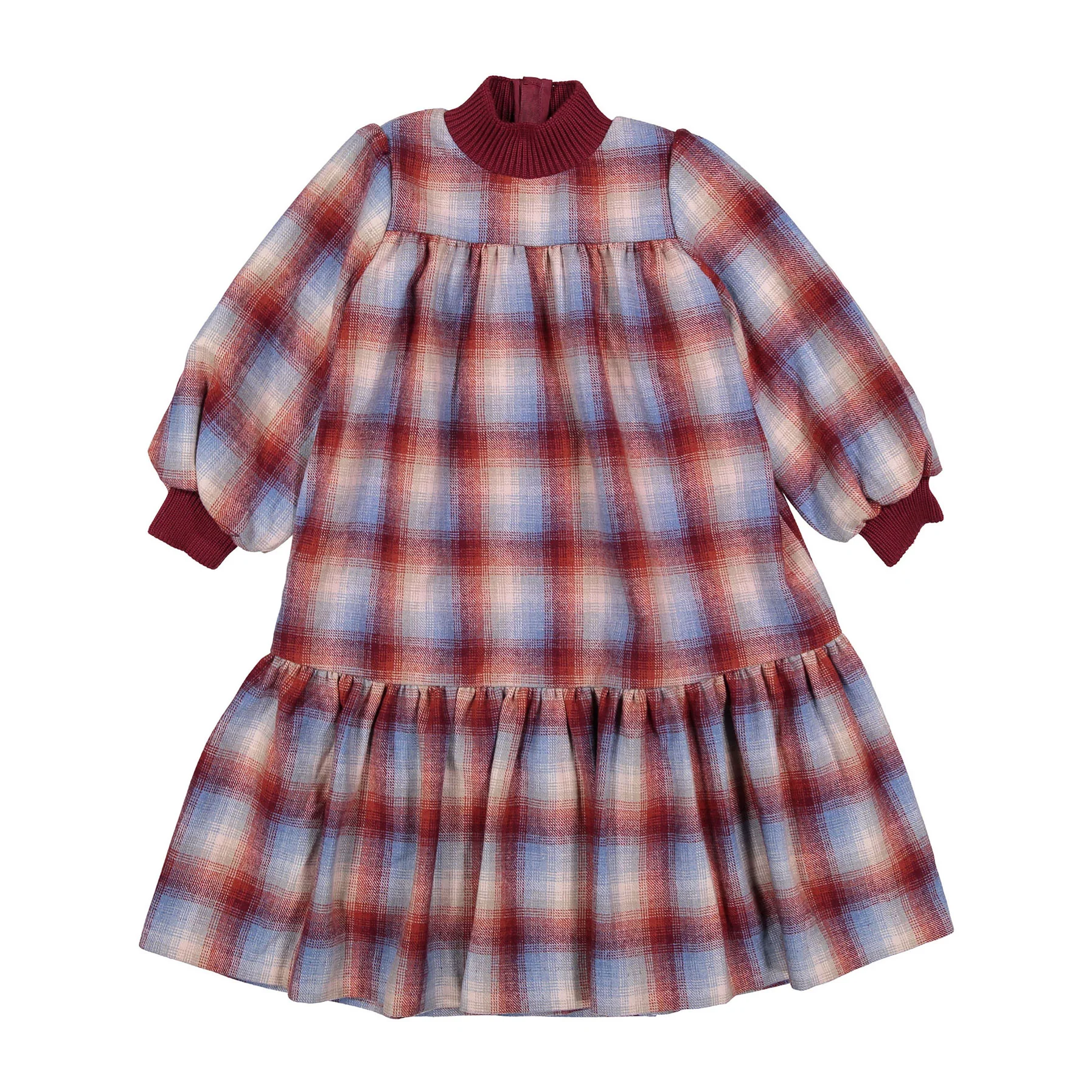 The Middle Daughter Cranberry & Blue Moon Check Word Of Mouth Special Dress