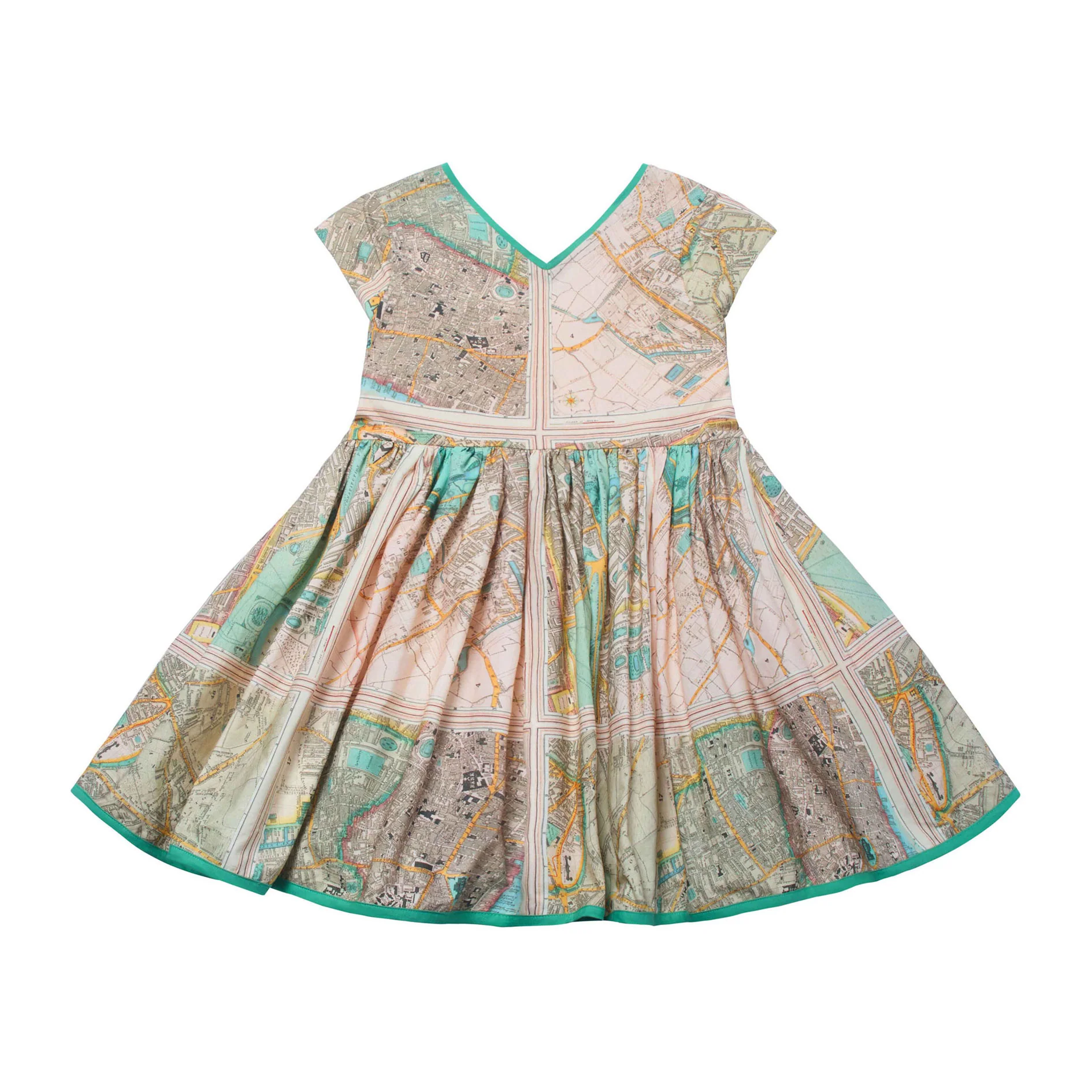 The Middle Daughter Old London Map Slip Road Dress