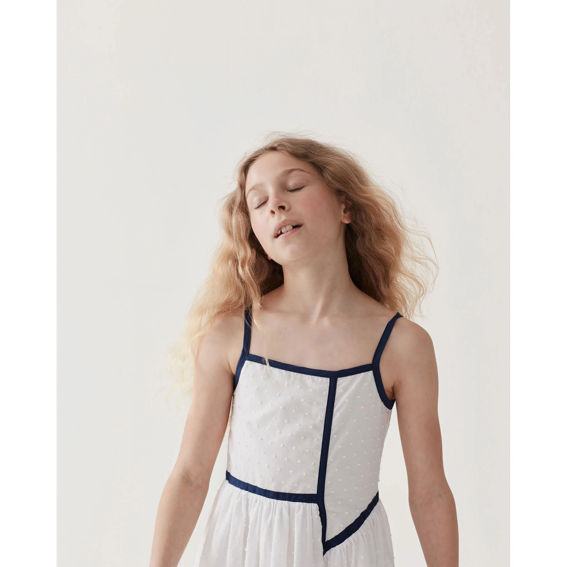 The Middle Daughter Porcelain Dobby Spot See The Light Dress - Image 4