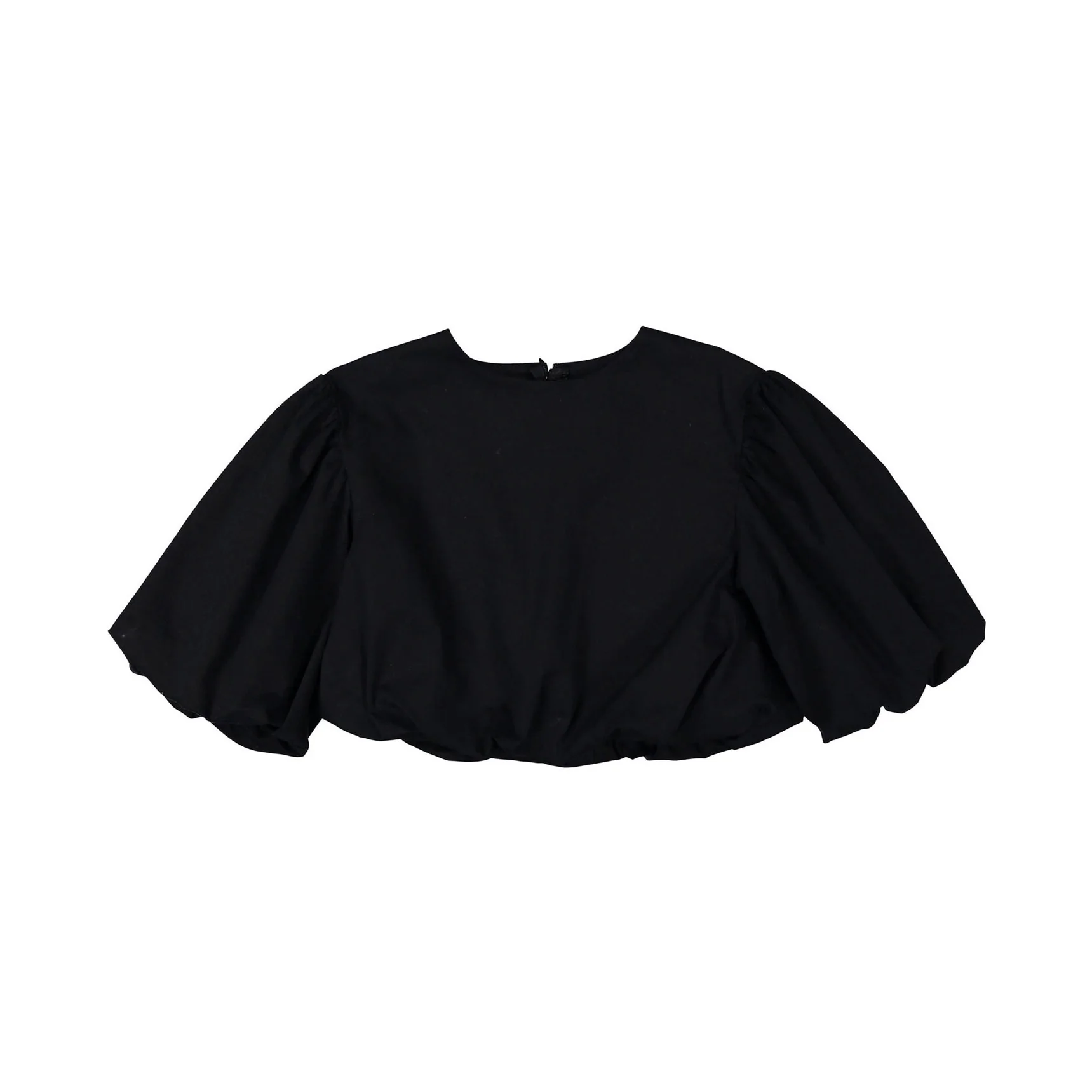 The Middle Daughter Black Taffeta Pop Top