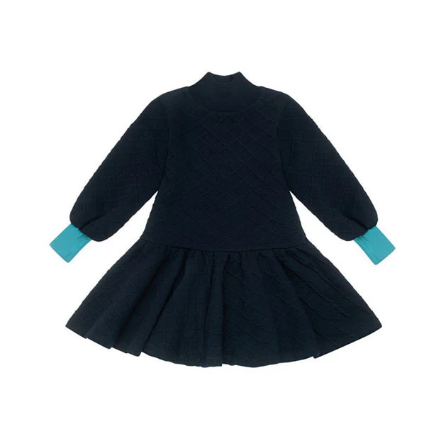 The Middle Daughter Navy Blue Jacquard Dress