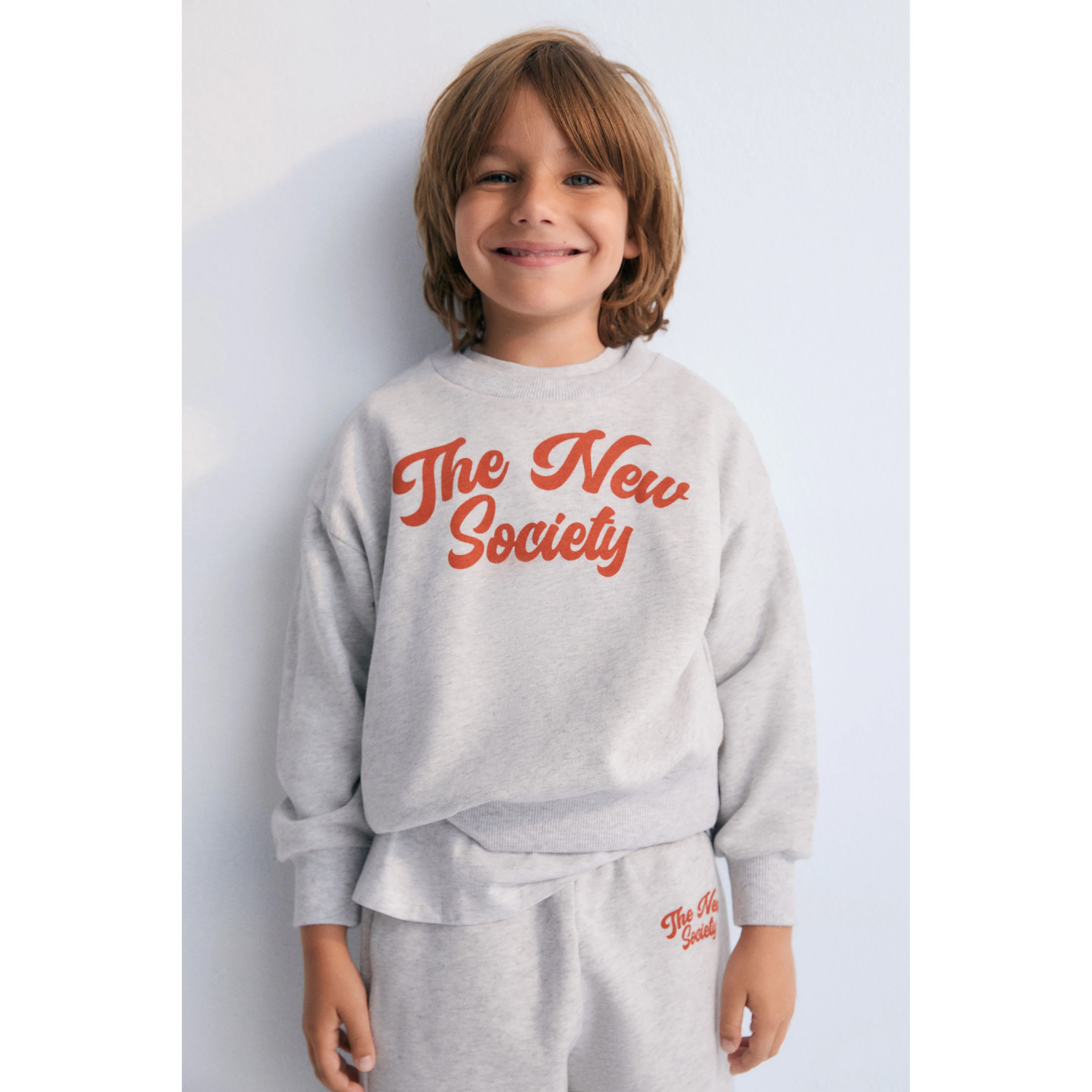 The New Society Grey Melange Ios Sweatshirt - Image 2