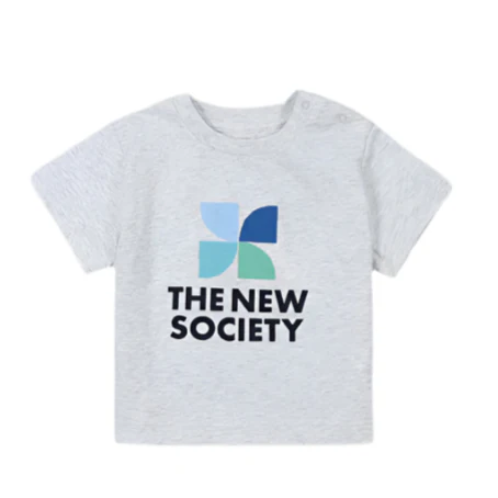 The New Society Grey Melange Mykonos T-Shirt