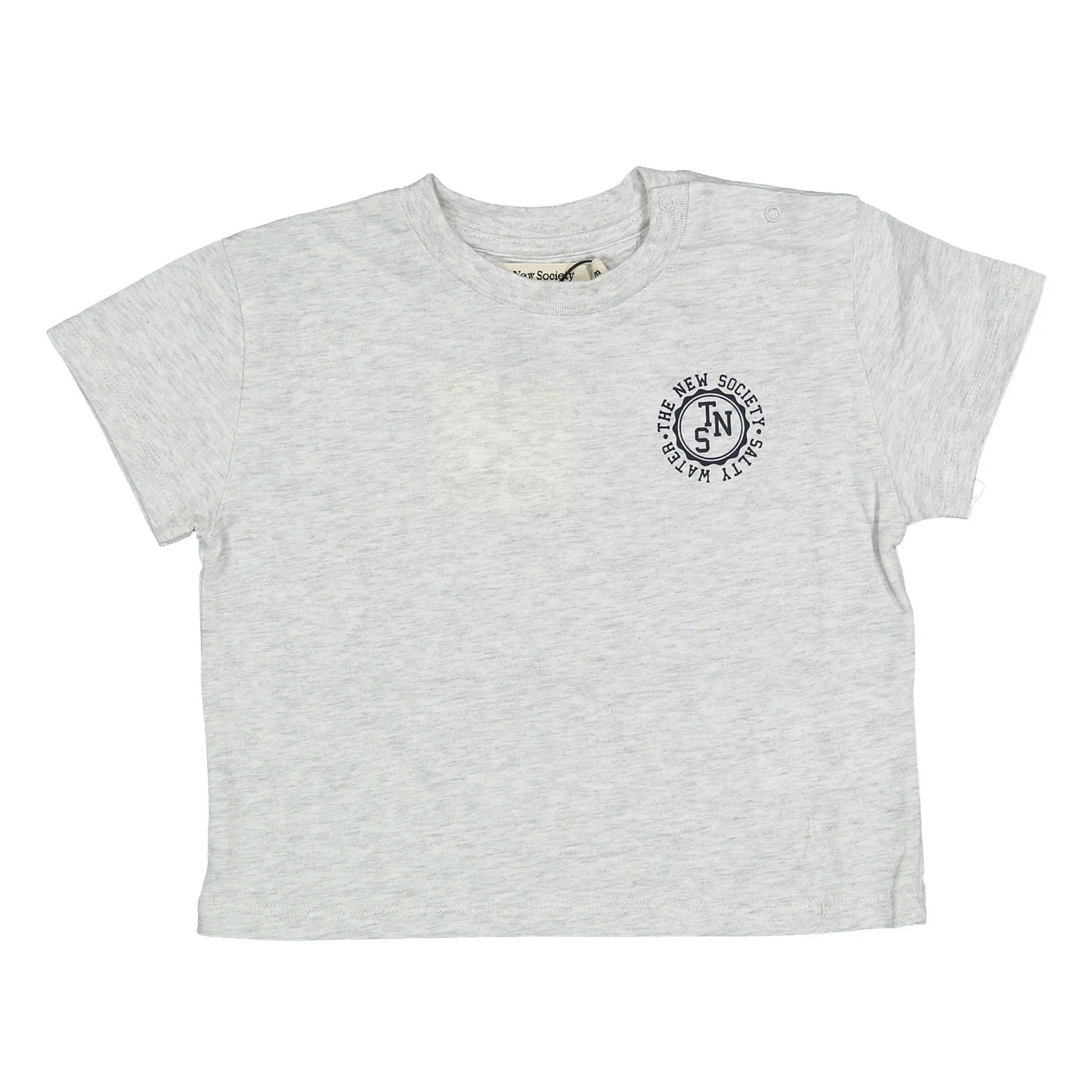The New Society Grey Melange Reine Special Baby Tee
