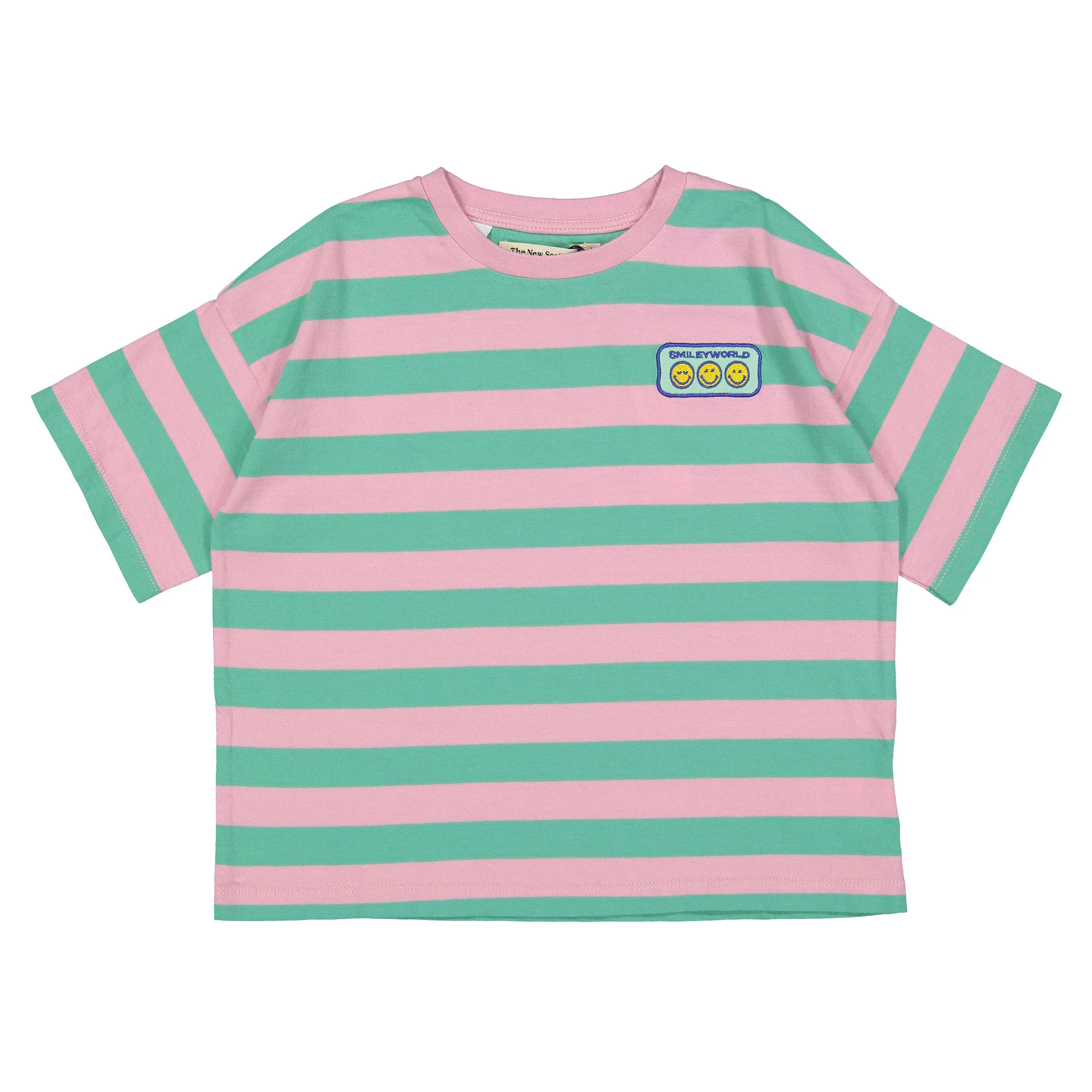 The New Society Hibiscus Stripes Smiley T-Shirt