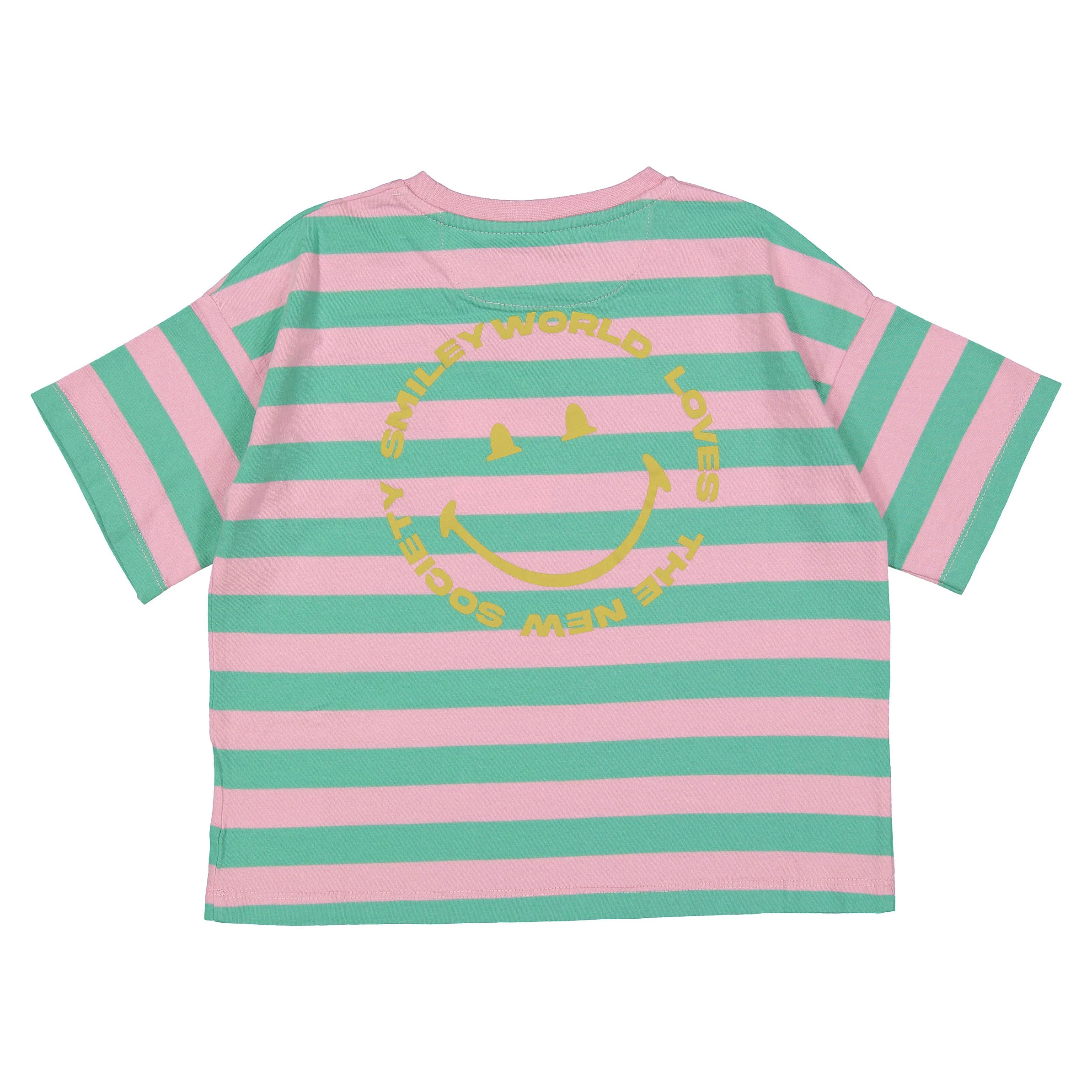 The New Society Hibiscus Stripes Smiley T-Shirt - Image 2
