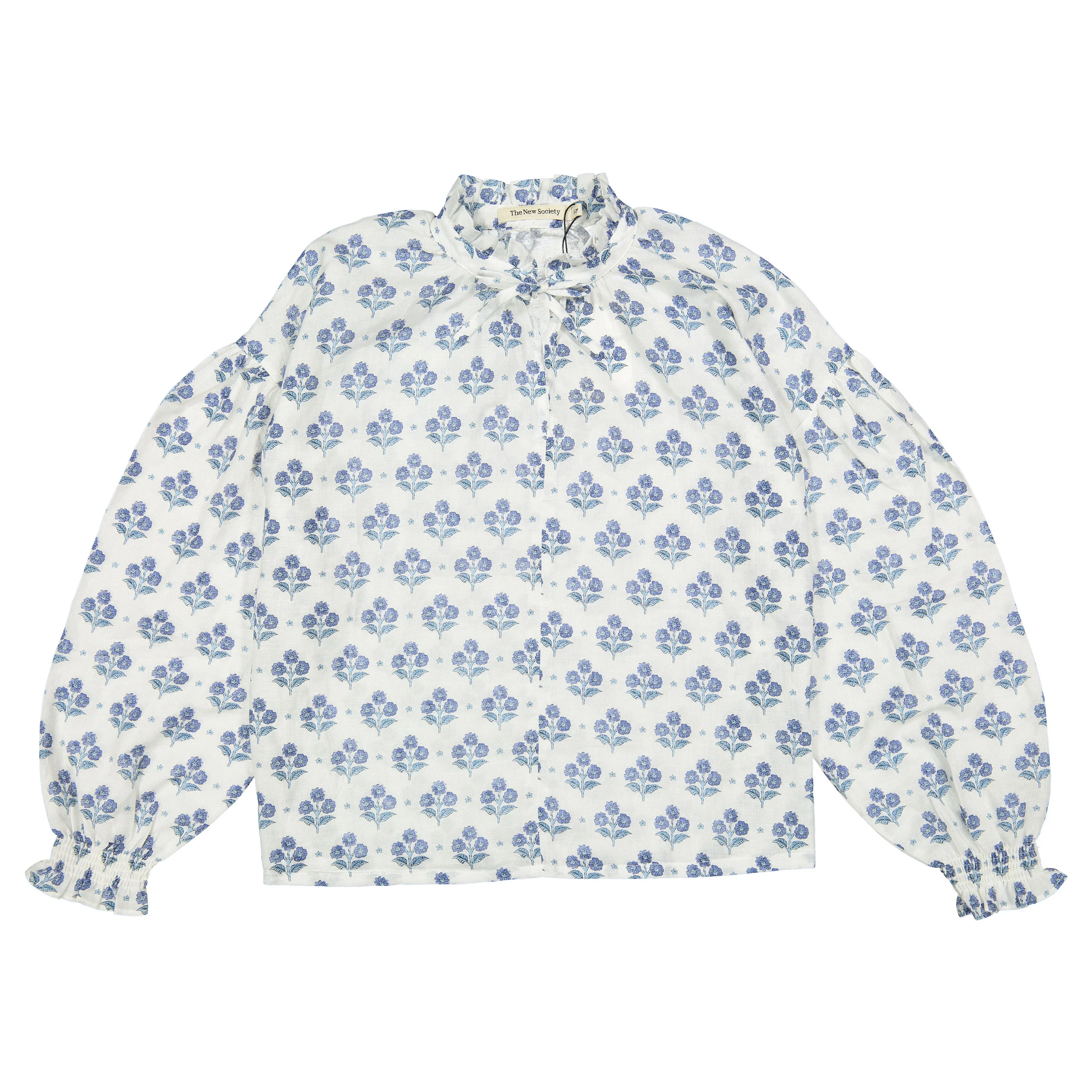The New Society Hyacinth Print Eleni Blouse