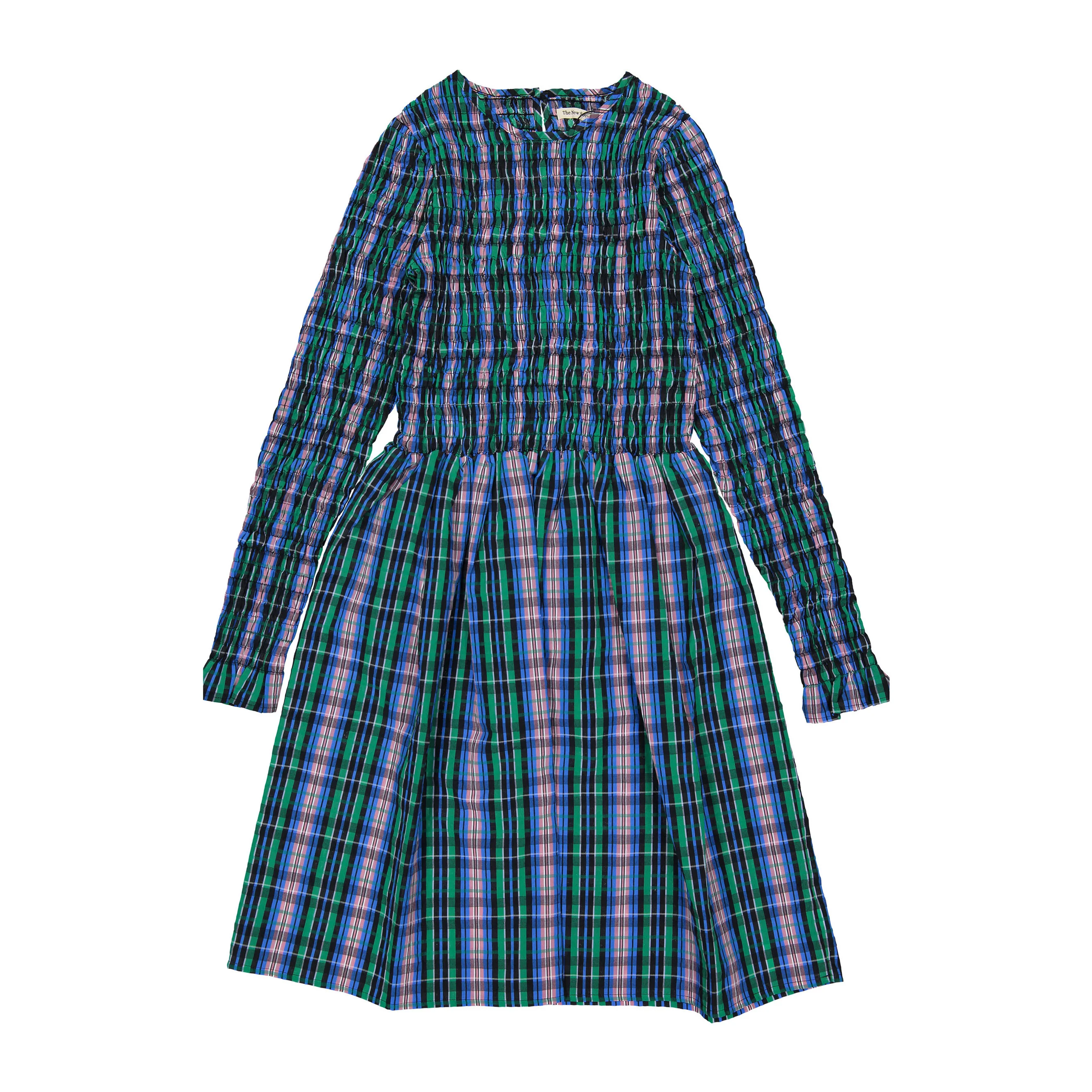 The New Society Infinite Navy Checks Lidia Special Dress