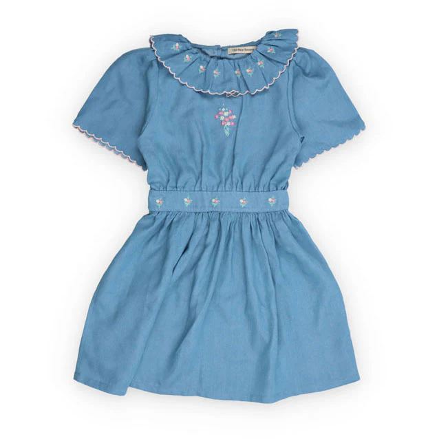 The New Society Light Blue Chambre Menta Dress