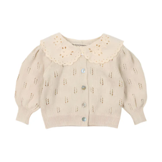 The New Society Macadamia Marina Baby Cardigan