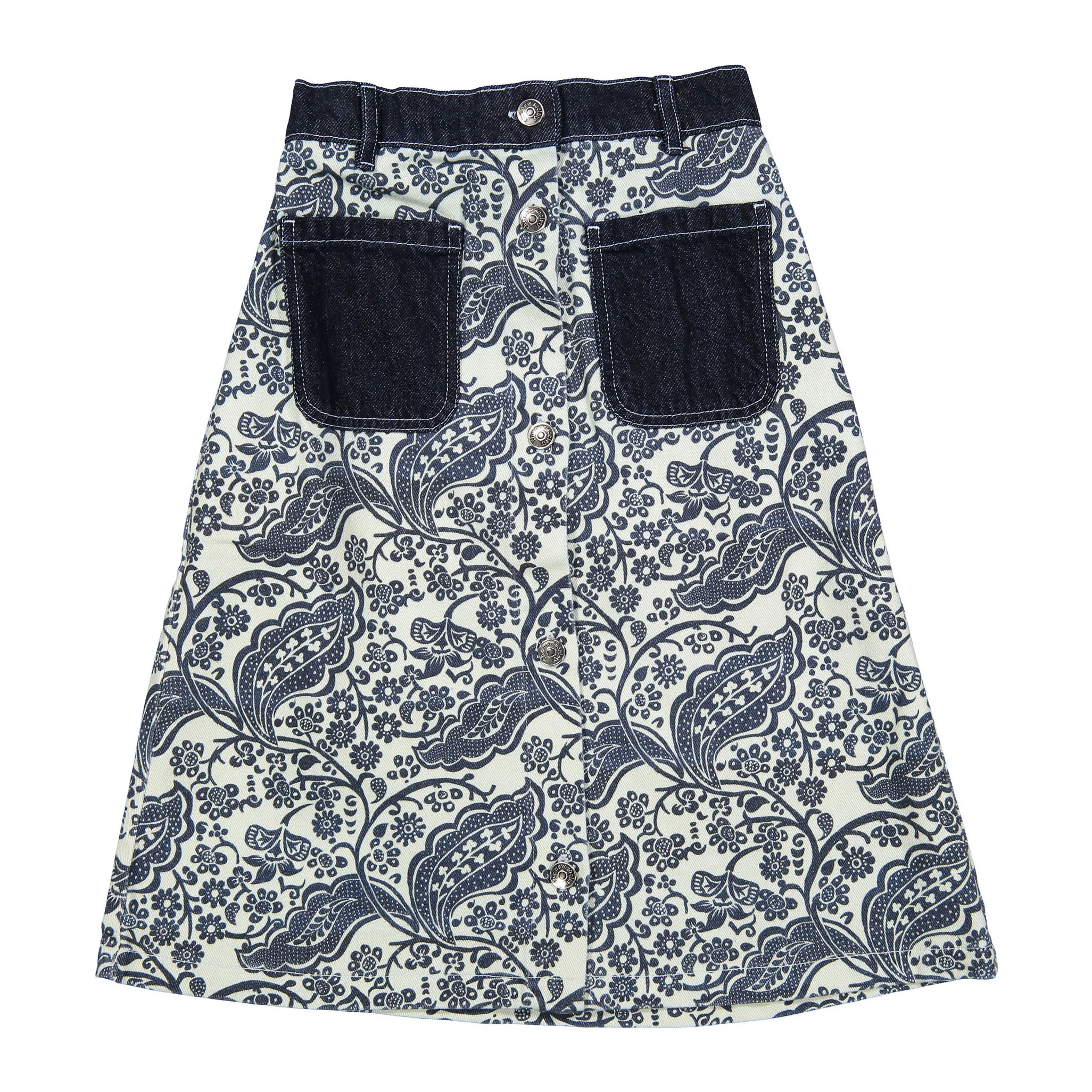 The New Society Majestic Paisley Jaipur Special Denim Skirt
