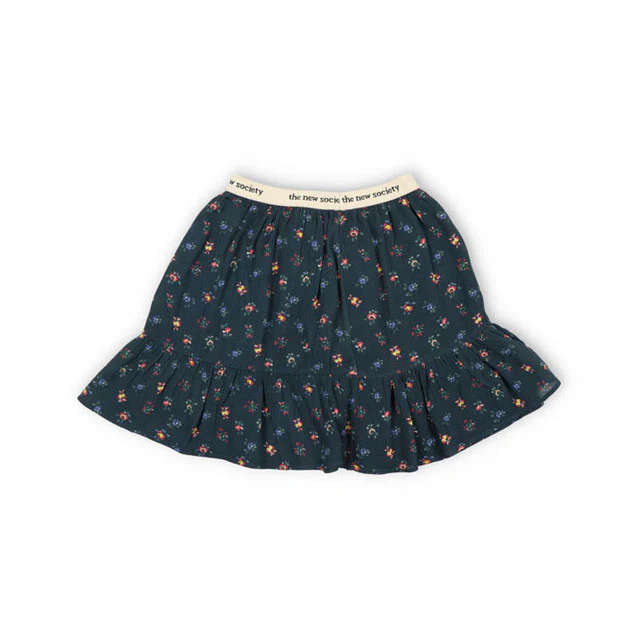The New Society Navy Mini Blossom Moon Skirt - Image 2