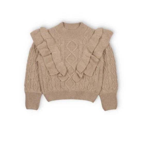 The New Society Pale Taupe Melange Victoire Pullover