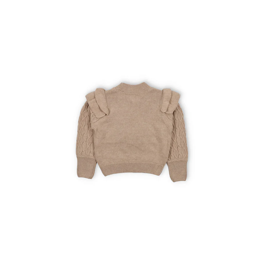 The New Society Pale Taupe Melange Victoire Pullover - Image 2