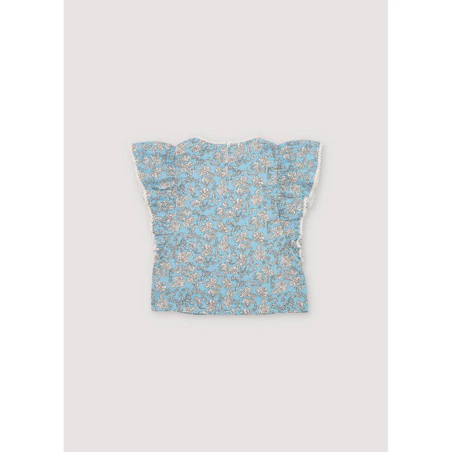 The New Society Peony Powder Blue Print Melina Blouse - Image 2