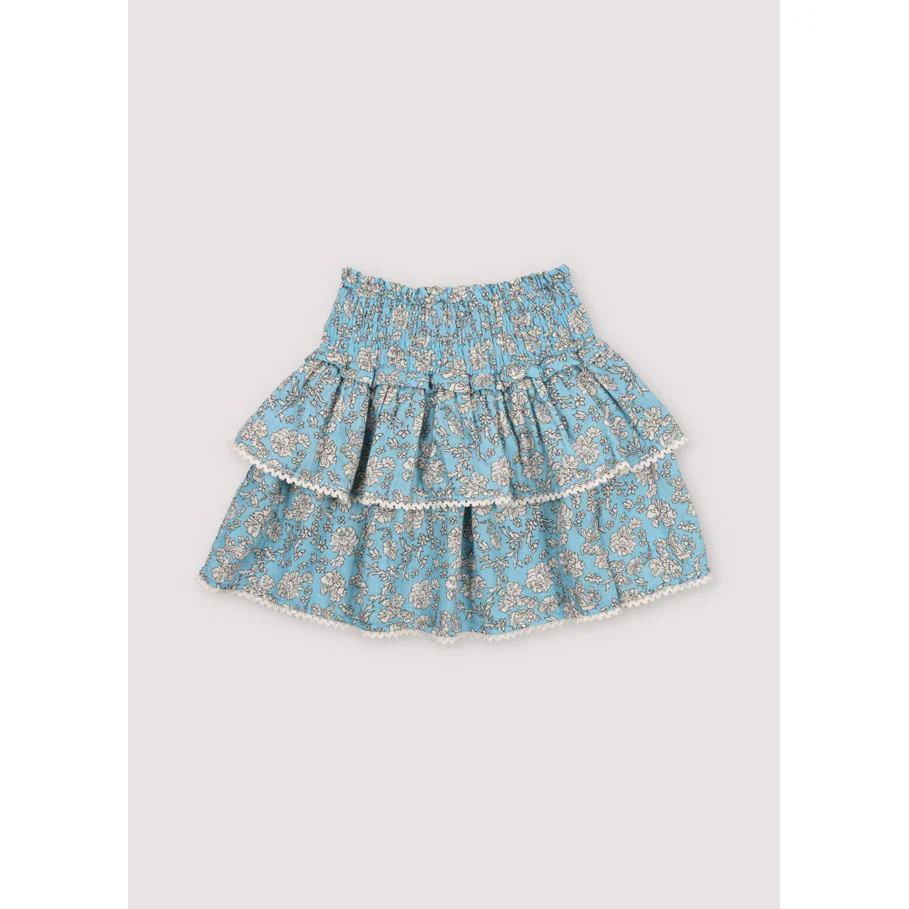 The New Society Peony Powder Blue Print Melina Skirt - Image 2