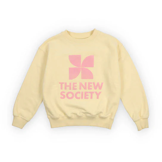 The New Society  Soft Lemon TNS Logo Sweatshirt