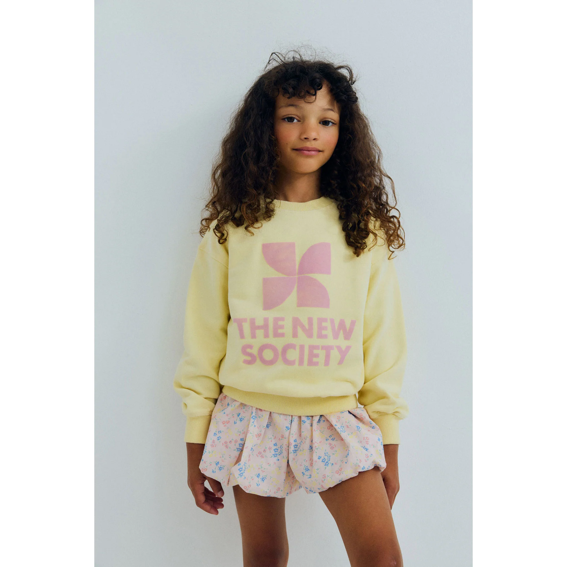 The New Society  Soft Lemon TNS Logo Sweatshirt - Image 2