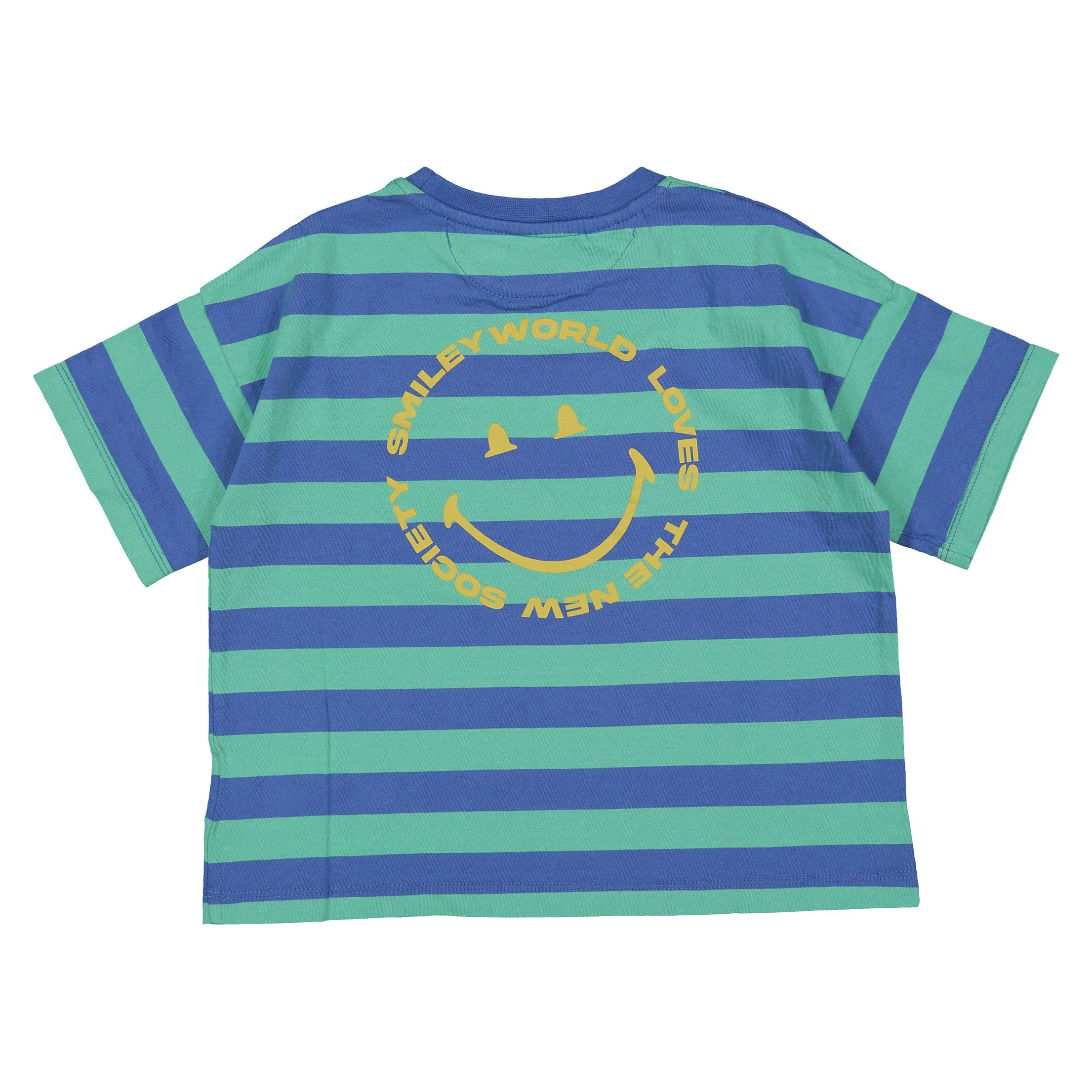 The New Society Stripes Cobalto Smiley T-Shirt - Image 2