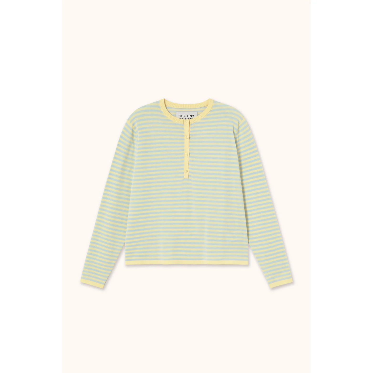 The Tiny Big Sister Dusty Yellow/Pretty Blue Striped Top