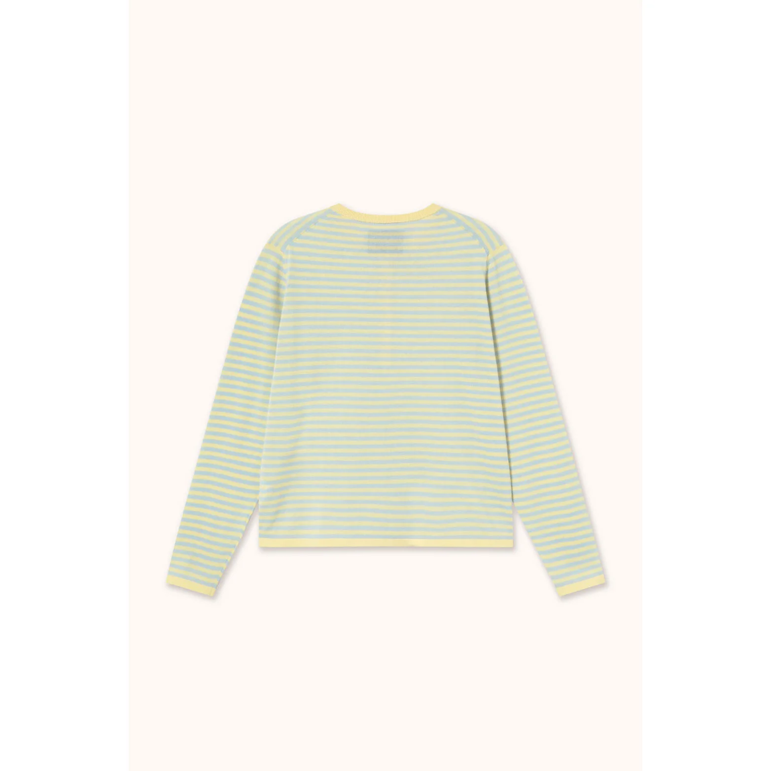 The Tiny Big Sister Dusty Yellow/Pretty Blue Striped Top - Image 2