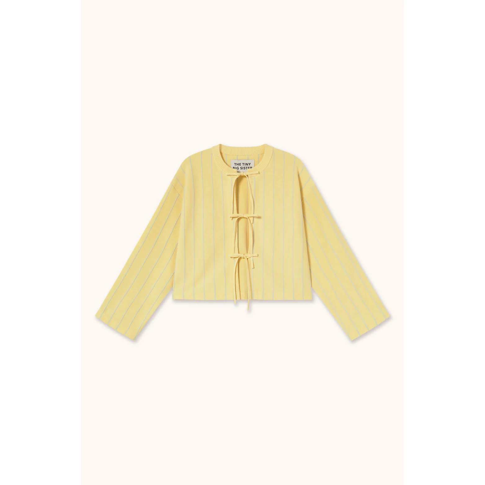 The Tiny Big Sister Dusty Yellow Striped Cardigan