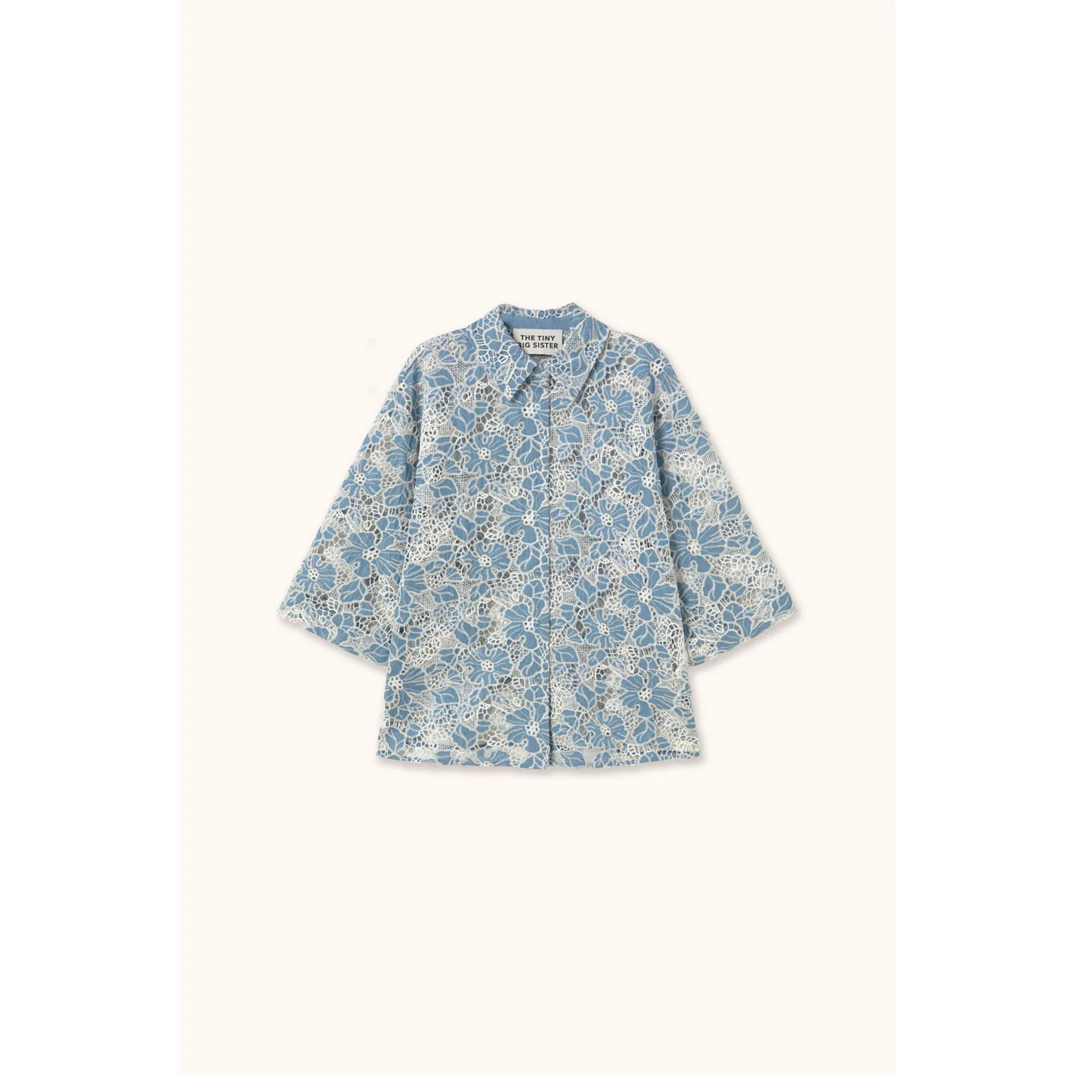 The Tiny Big Sister Grey Lace Shirt