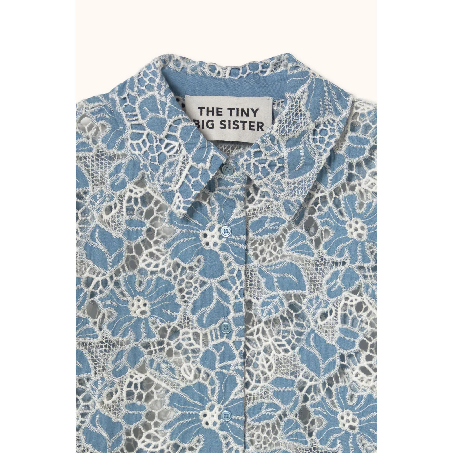 The Tiny Big Sister Grey Lace Shirt - Image 3