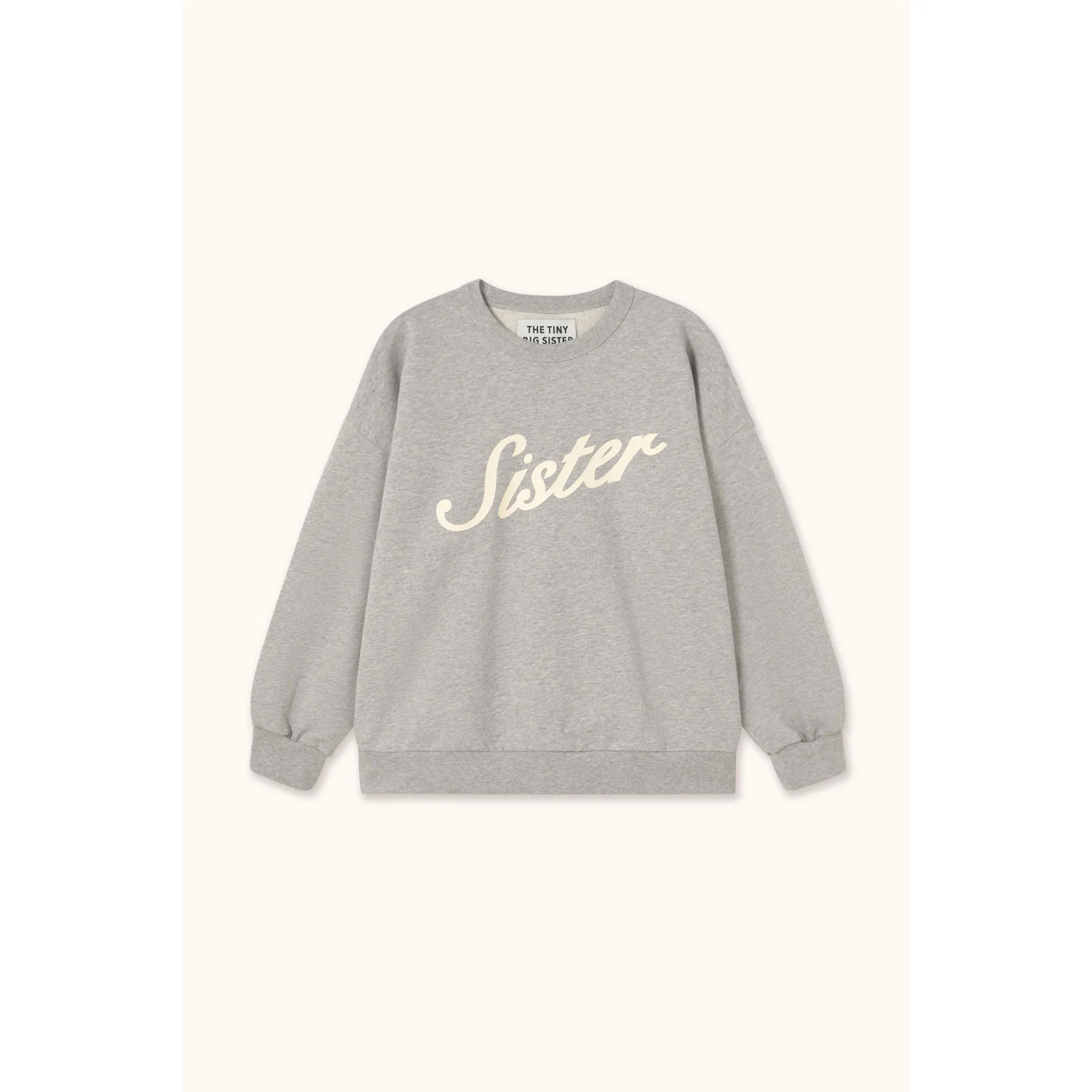 The Tiny Big Sister Light Grey Heather Sister Sweatshirt