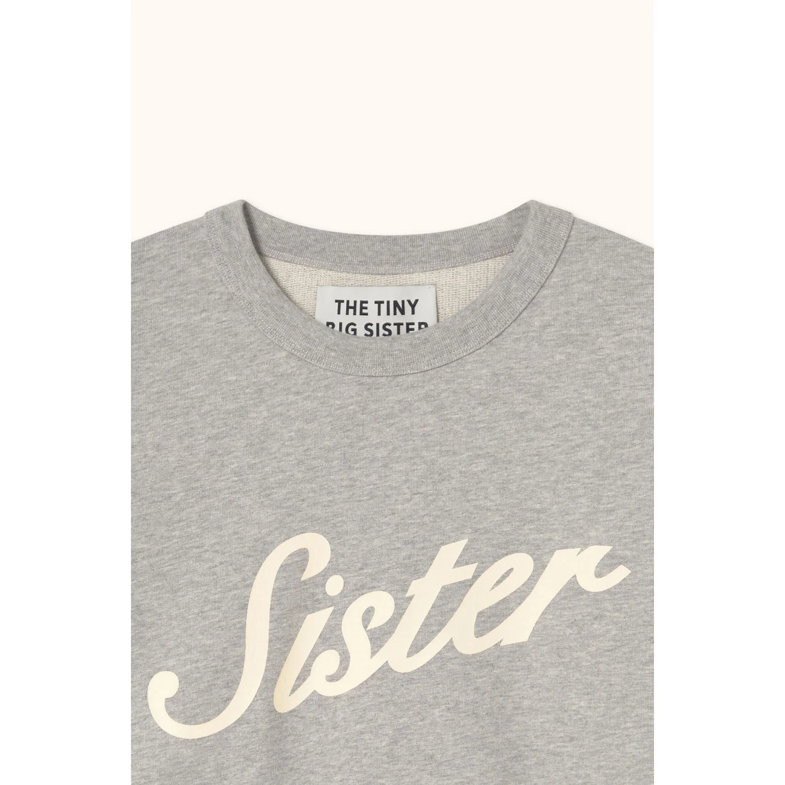 The Tiny Big Sister Light Grey Heather Sister Sweatshirt - Image 3
