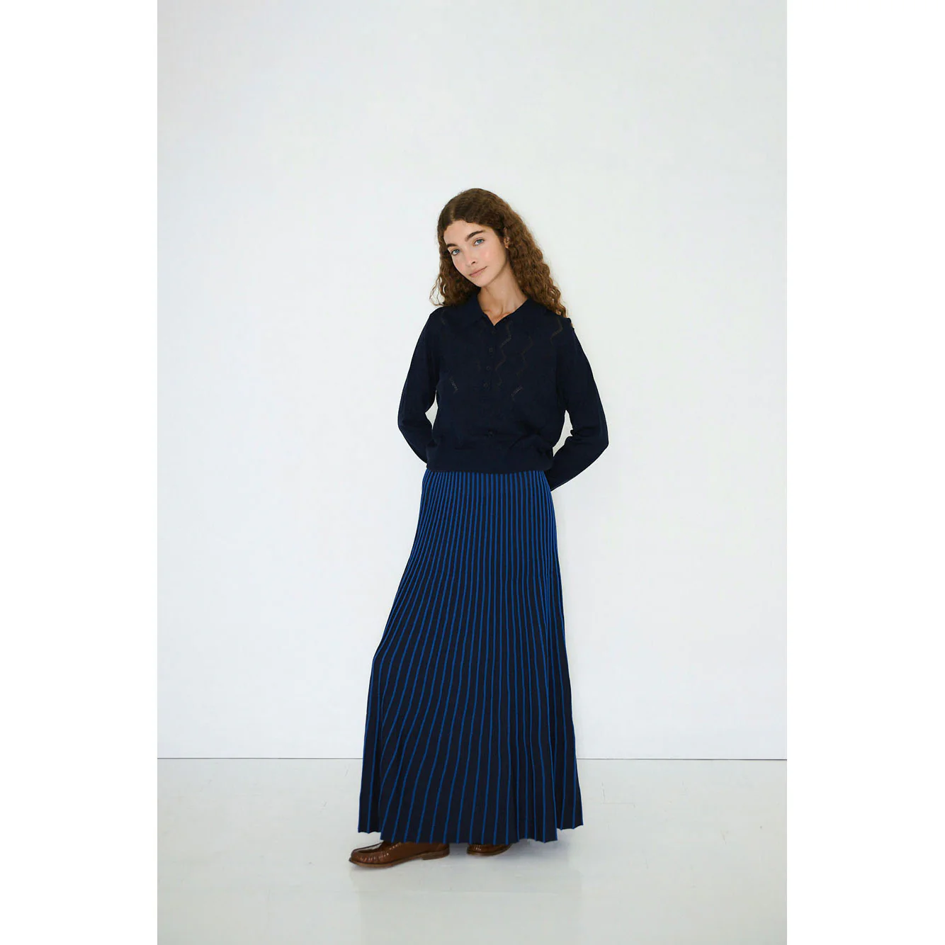 The Tiny Big Sister Navy Contrast Womens Skirt - Image 3