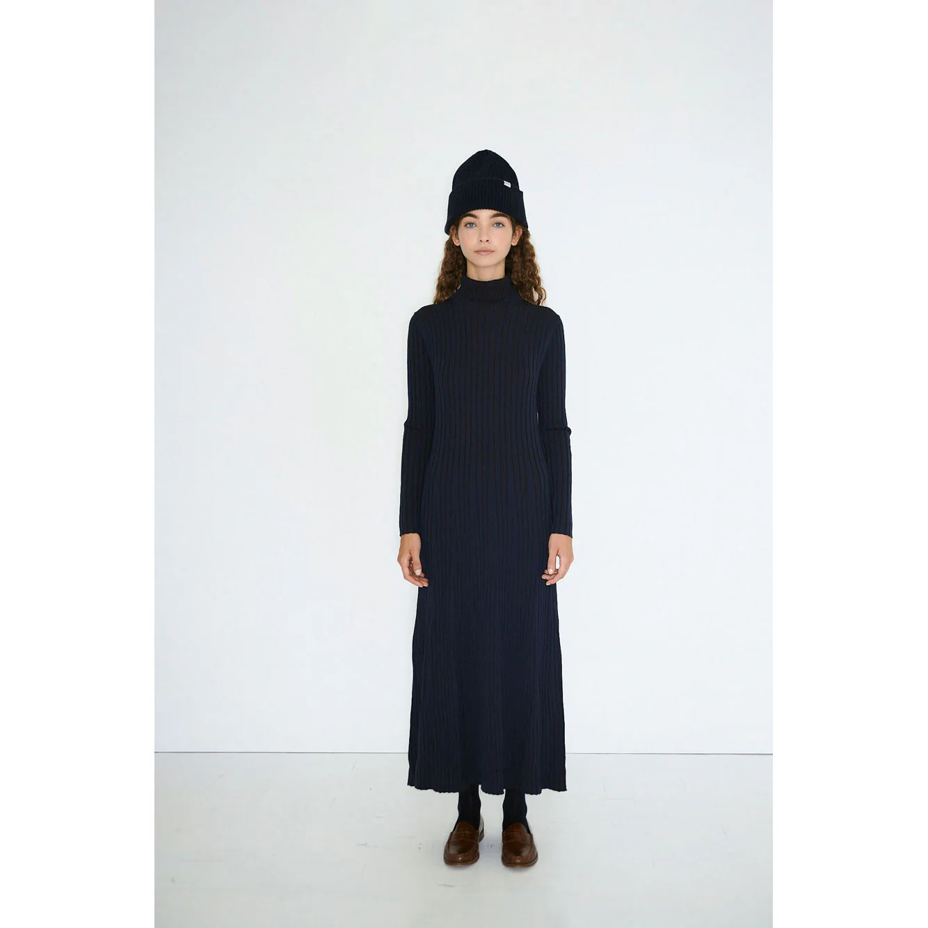 The Tiny Big Sister Navy Turtleneck Womens Dress - Image 2