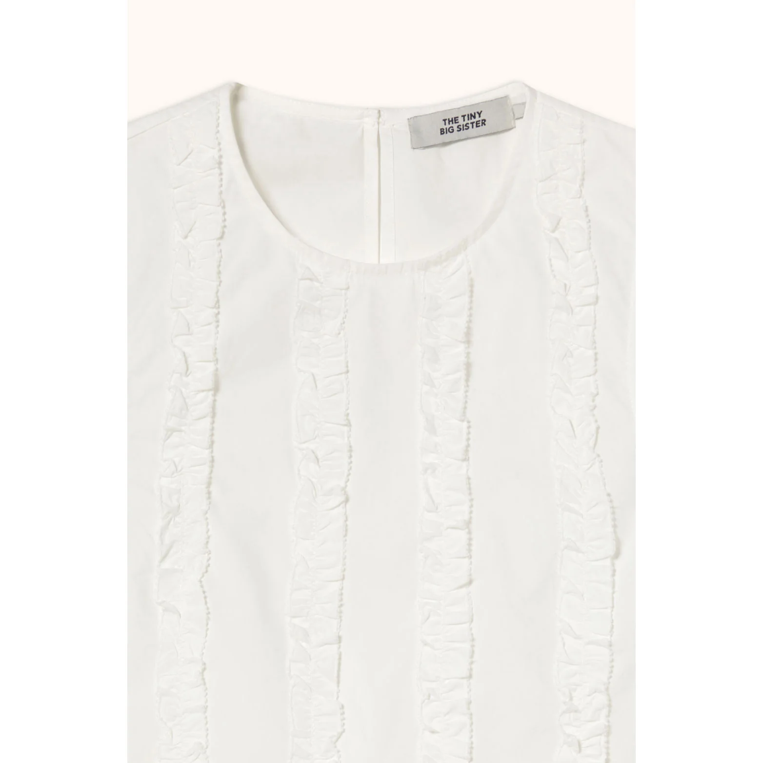 The Tiny Big Sister Off White Frills Top - Image 3