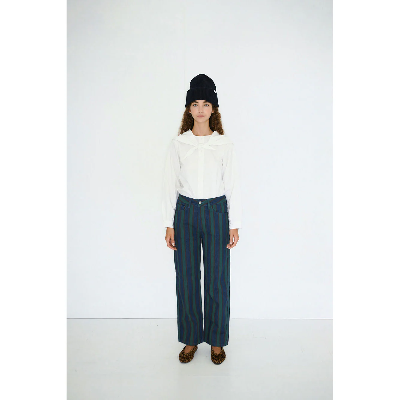 The Tiny Big Sister Off-White Scarf Neck Womens Blouse - Image 2