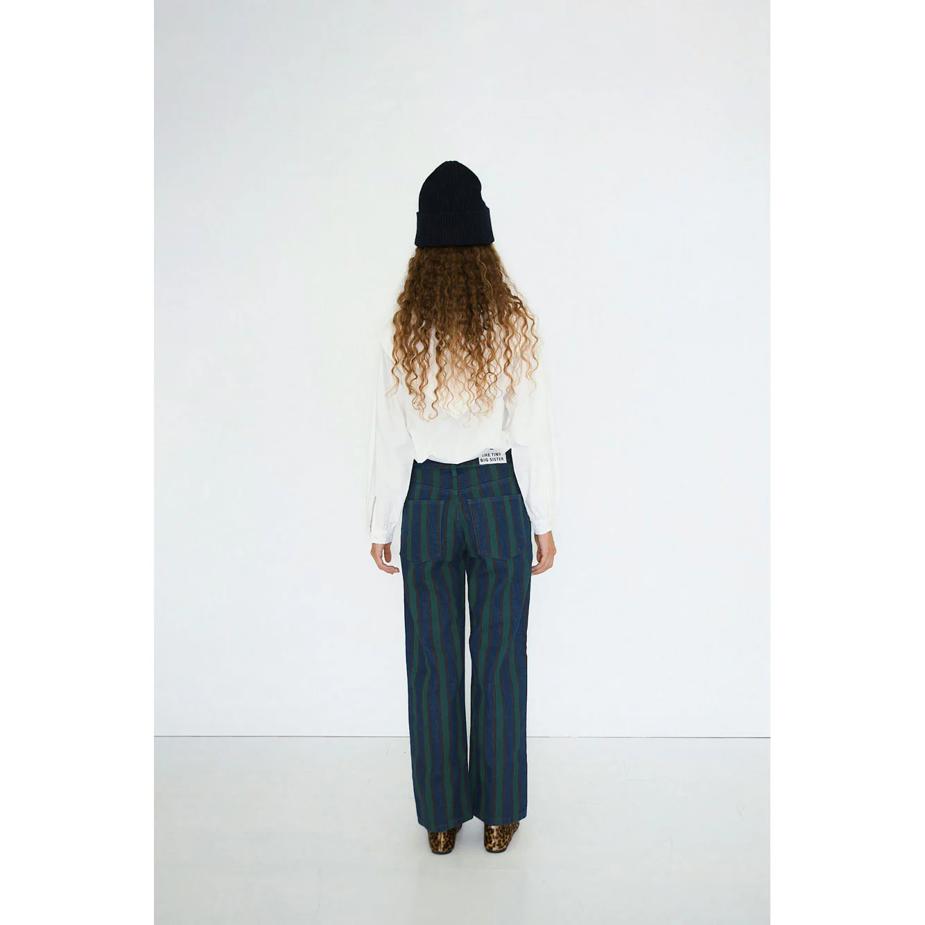 The Tiny Big Sister Off-White Scarf Neck Womens Blouse - Image 3