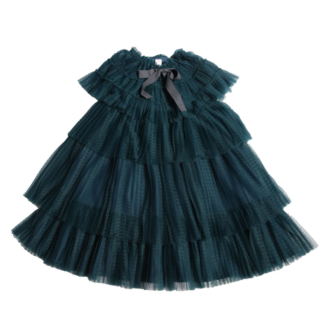 Tia Cibani Celtic Pleated Capelet Maxi Dress