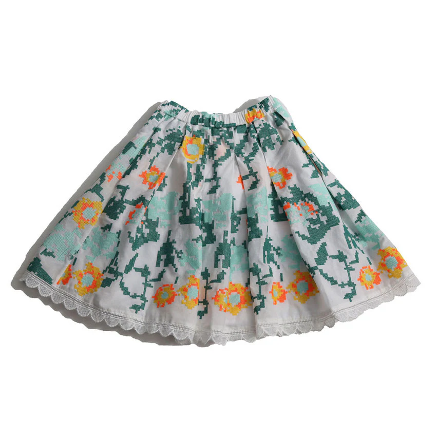 Tia Cibani Cyprus Mix Ophelia Scalloped Skirt