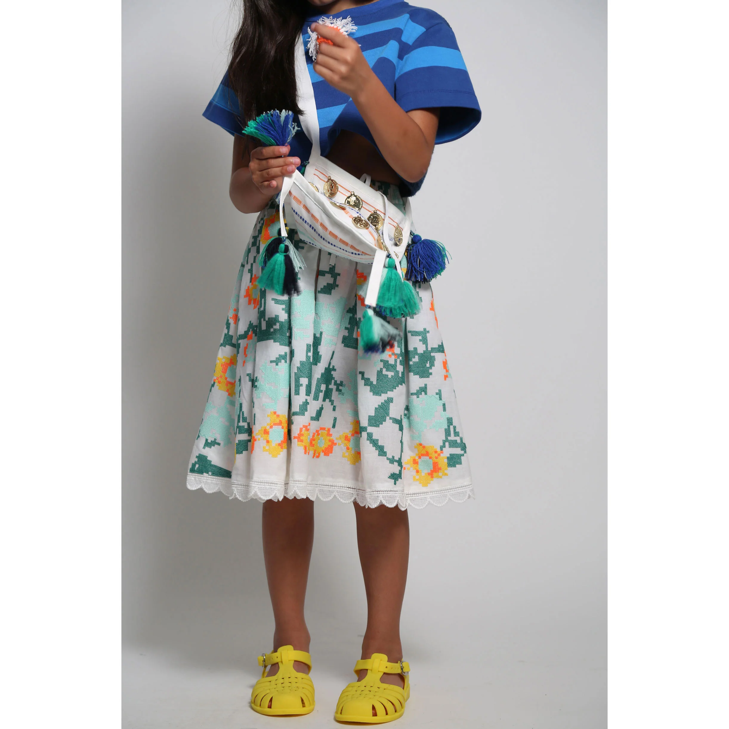 Tia Cibani Cyprus Mix Ophelia Scalloped Skirt - Image 2