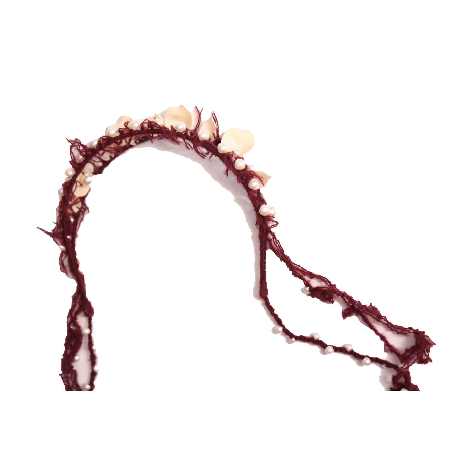 Tia Cibani Prune Beaded Tassel Brittany Crown - Image 3