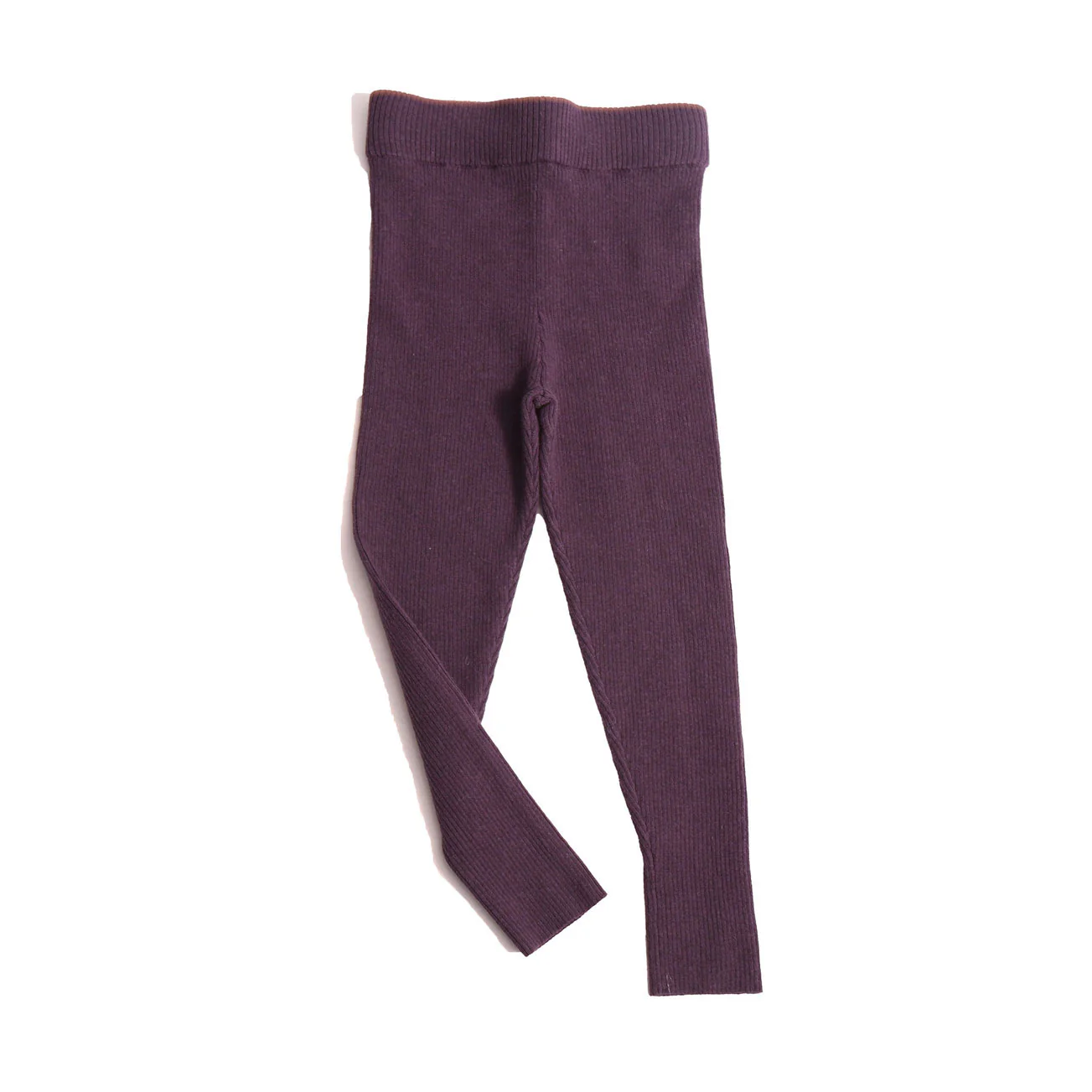 Tia Cibani Prune Slim Fit Ribbed Legging