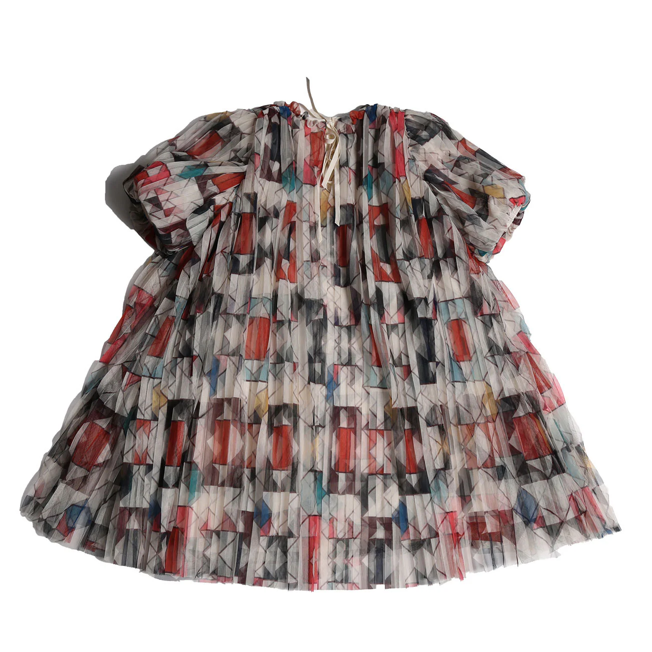 Tia Cibani Rainbow Crush Pleated Smock Dress - Image 3