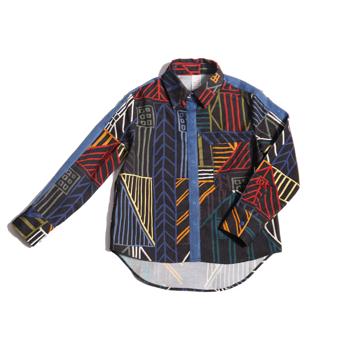 Tia Cibani Rainbow Multi Snap Amadi Shirt