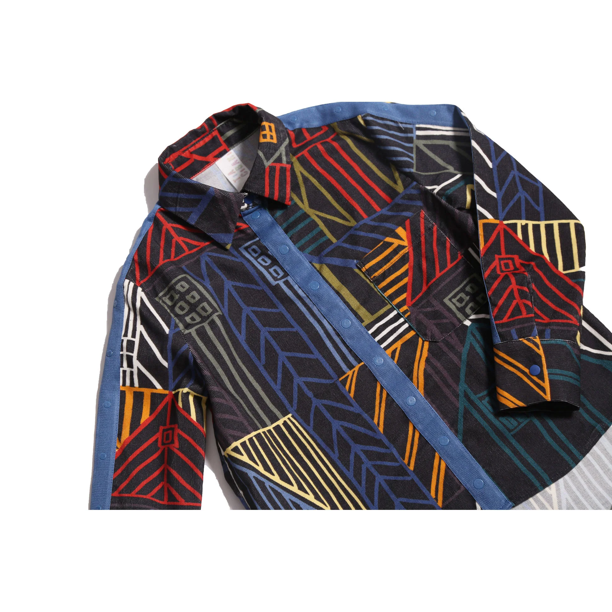 Tia Cibani Rainbow Multi Snap Amadi Shirt - Image 4